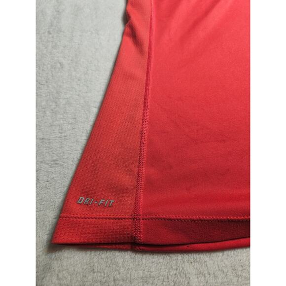 Nike running tank top t-shirt size Medium active yoga Dri-Fit stretch red/pink - Picture 2 of 9